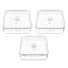3PK Boxsweden Crystal 2.8L/33.5cm Green Saver Fresh Storer Container - Clear