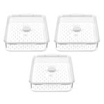3PK Boxsweden Crystal 2.8L/33.5cm Green Saver Fresh Storer Container - Clear