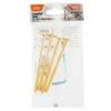 Taskmaster M6 x 80mm Electro Brass JCB Connector Bolts - 4 Pack