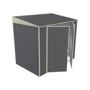 Build-a-Shed 1.5 x 2.3 x 2.0m Skillion Double Hinged Side Door Shed - Grey