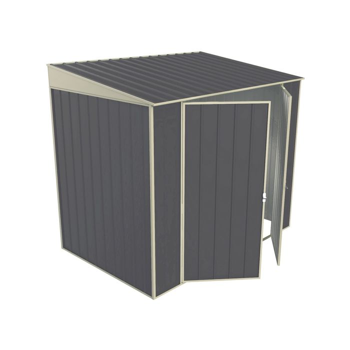 Build-a-Shed 1.5 x 2.3 x 2.0m Skillion Double Hinged Side Door Shed - Grey