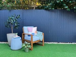 Fencing redone with privacy screening in backyard 
