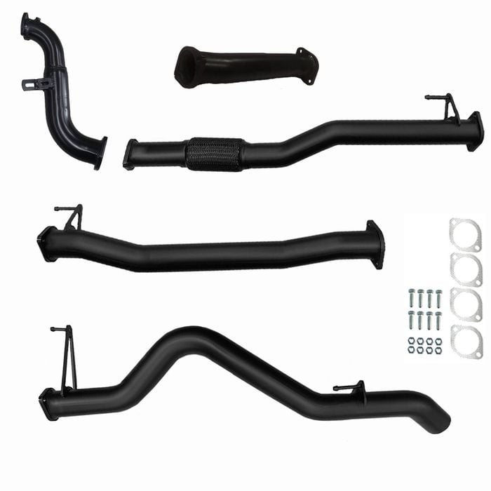 Ignite Exhausts Turbo Back For Holden Rg Colorado 2.8l 3" No Cat With Pipe Black Aluminised Steel