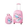 Costway 2pcs 13"+18" Kids Luggage Set Travel Trolley Suitcase Unicorn Pattern