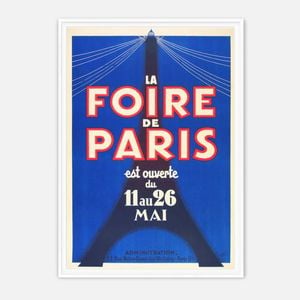 Galrie Vintage La Foire de Paris Poster - Iconic French Event Art Print, White Frame, 70 x 100cm (28 x 40inch)