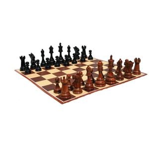 20cm (8 Inch) Teak Chess, Checkers And Board Package