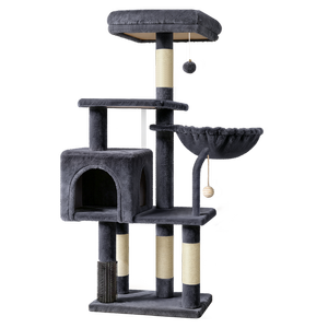 BEASTIE 111cm Cat Tree Tower Scratching Grey