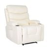 La Bella Cream 8-Point Electric Massage Recliner Chair - PU Leather Lounge Sofa Armchair CELINA