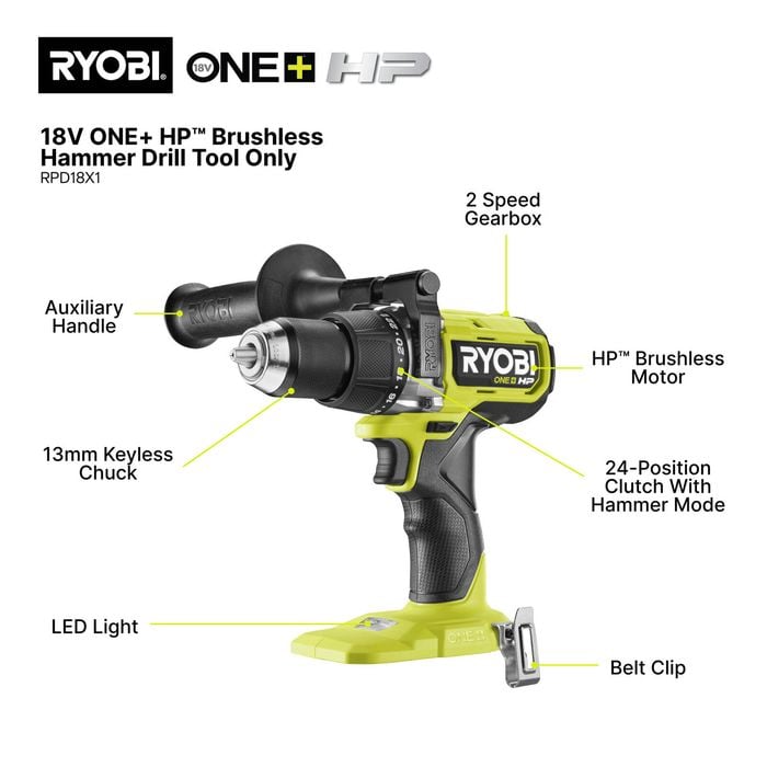 Rotary Hammer Drill Ryobi 18v Hp Ryobi One+ Ryobi Rotary Hammer