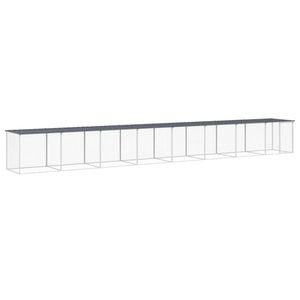 vidaXL Chicken Coop Chicken Cage Hen House with Roof Anthracite Galvanised Steel