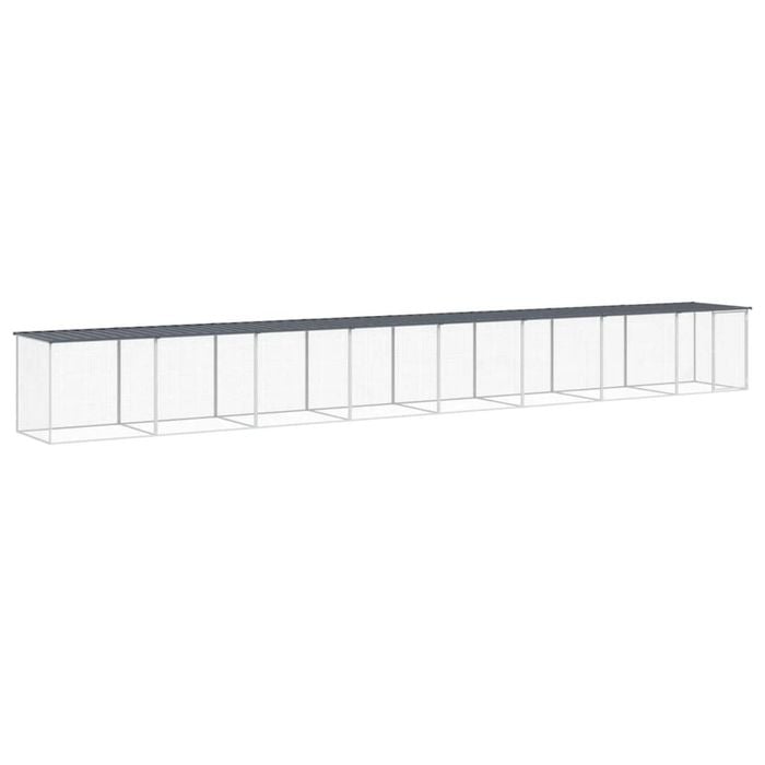 vidaXL Chicken Coop Chicken Cage Hen House with Roof Anthracite Galvanised Steel