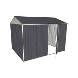 Build-a-Shed 2.3 x 3.0 x 2.3m Gable Single Hinged Side Door Shed - Grey