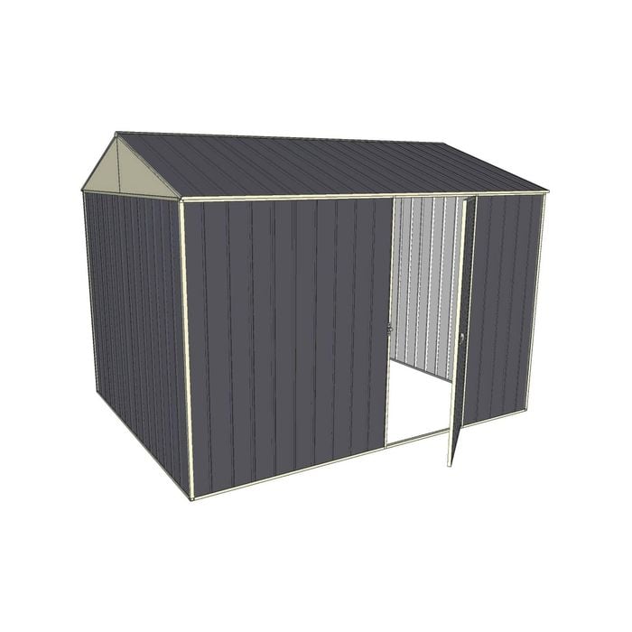 Build-a-Shed 2.3 x 3.0 x 2.3m Gable Single Hinged Side Door Shed - Grey