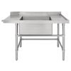 Vogue Dishwasher Inlet Table With Sink 90mm Outlet Right Hand 1800x700x960mm Commercial Kitchen Equipment