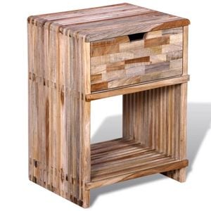 vidaXL Bedside Table Drawer Side Table Nightstand Storage Cabinet Bedroom