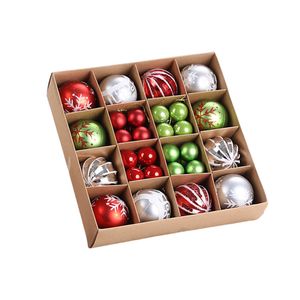 Catzon 44 Pcs Christmas Balls Colored Shatterproof Plastic Baubles for Xmas Party-Set5
