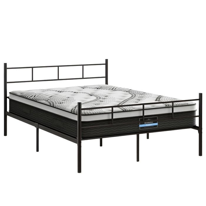 Artiss Bed Frame Double Metal Bed Frames Sol With Mattress