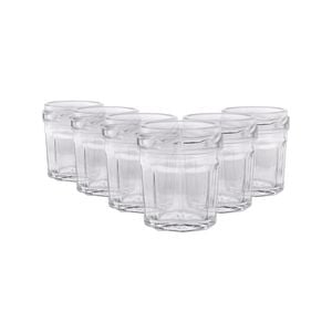 Argon Tableware 30ml Glass Jam Jars With No Lids - Set Of 6 Empty Screw Top Kitchen Storage Preserving Jar