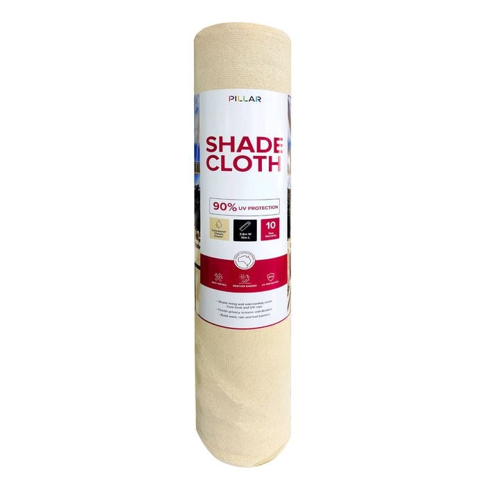 Pillar 3.66 x 10m Cream 90% Shade Cloth
