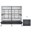 YES4PETS XXXL 195 cm Bird Cage Pet Parrot Aviary  Perch Castor Wheel with Cover