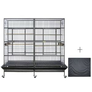 YES4PETS XXXL 195 cm Bird Cage Pet Parrot Aviary  Perch Castor Wheel with Cover