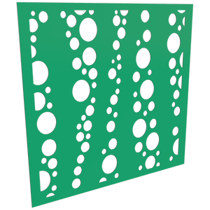 ProtectorAl 300-1200 x 300-1200mm Light Green / Gloss White Bubbles Unframed Composite Deco Panel