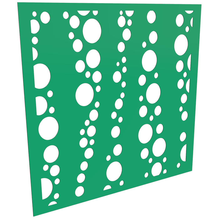 ProtectorAl 300-1200 x 300-1200mm Light Green / Gloss White Bubbles Unframed Composite Deco Panel