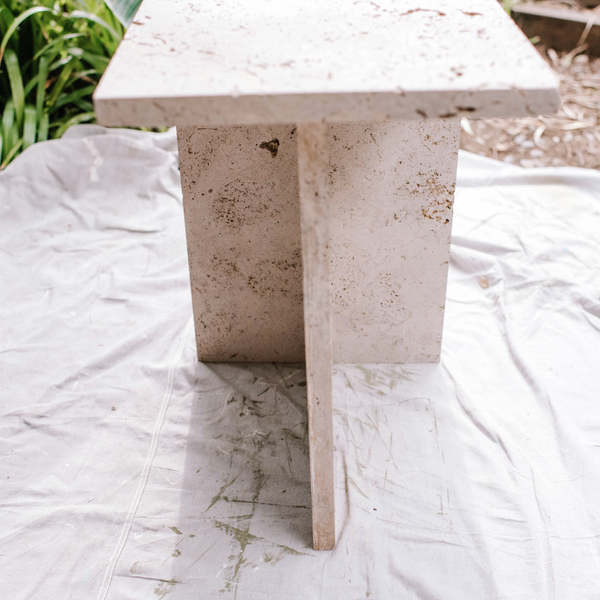 Terrazzo tile side table