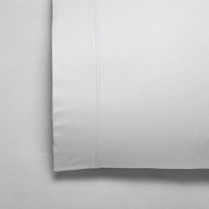 Bianca Fletcher 170gsm Cotton Twill Flannelette Sheet Set Silver - Single Bed