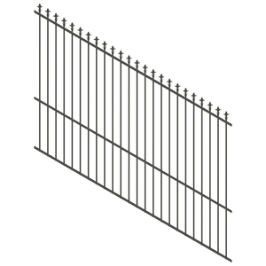 ProtectorAl 1201-2400W x 1800H Woodland Grey Spear Top Pool Fence Panel Raked 16-30º