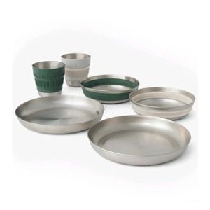 Sea To Summit Detour Stainless Steel Collapsible 2 Person Dinnerware Set 6 Piece