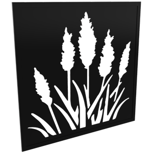ProtectorAl 300 - 940 x 300 - 940mm Black Bullrush Framed Composite Decorative Panel