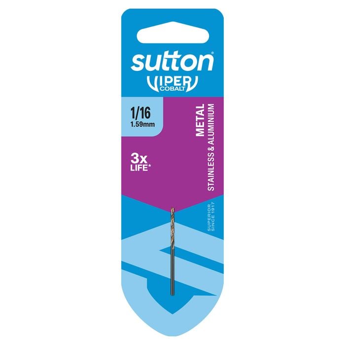 Sutton Tools 1/16" Viper Cobalt Jobber Drill Bit