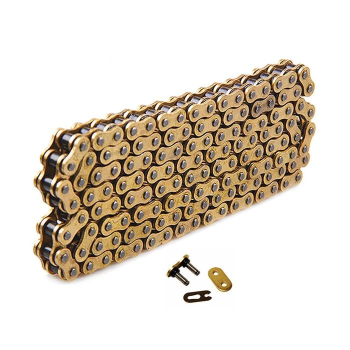 530H-O-120 Links O Ring Gold Motorcycle Chain Fit For Honda Yamaha Suzuki Kawasaki etc.