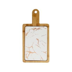 SOGA 33.5cm White Square Wooden Serving Tray