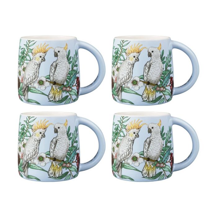 4xMaxwell & Williams Eloise Short Native Grace Yellow Crested Cockatoo Mug 350ml