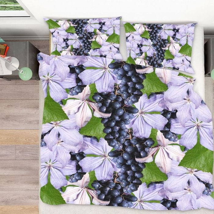 3D Grape Flower 264 Bed Pillowcases Quilt King Size