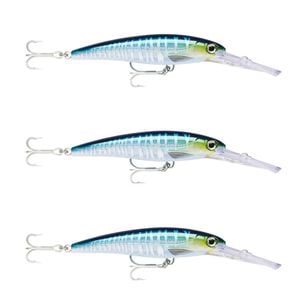 3x Rapala 11cm X Rap Magnum 10 Deep Diving Trolling Lures - Wahoo UV