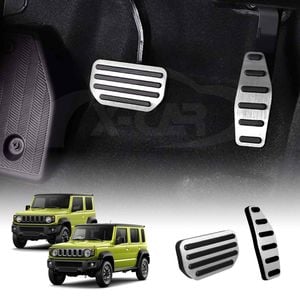 Foot Pedals Pads Cover for Suzuki Jimny Auto 2018-Onwards Aluminum Non-Slip Anti-Slip Brake