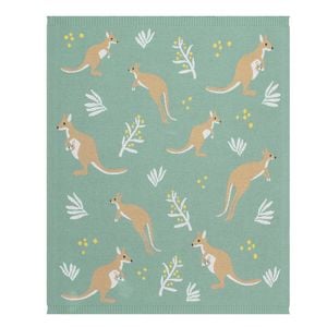 Living Textiles Australiana Jacquard Blanket - Kangaroo