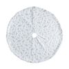 Catzon 48inch White Christmas Tree Skirt Soft Plush Tree Mat-SilverFeather