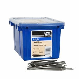 NZ Nails 100 x 4mm 5kg Bright Steel Jolt Head Nail