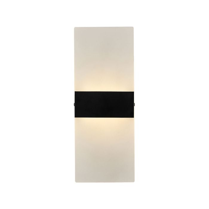 Brilliant 29cm Black Matt LED Modern Wisher Wall Light