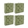 4pk Cdsi Essential Box Cushion Stripe Recycled Cotton Polyester Olive 40x40x8cm
