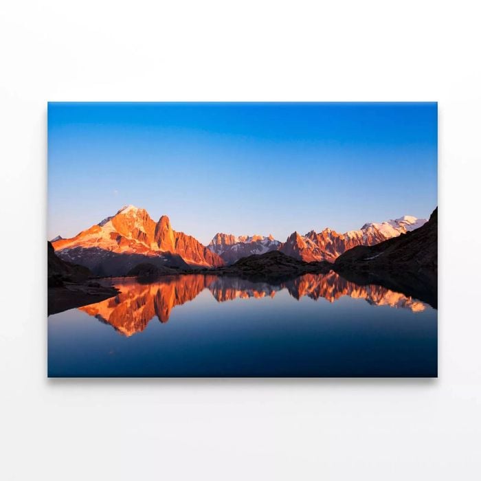 Mountain Sunset with Lake   Print 100% Australian Made 90 x 60cm  (Stretched)
