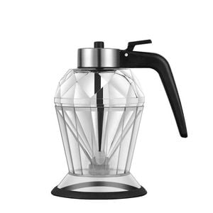 200ml Oil Honey Dispenser - Syrup Sauce Glass Pourer - Diamond Pot And Stand