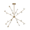 Telbix Captiva Contemporary Pendant Hanging Lamp Light Metal Glass Antique Gold Opal Matt Matte