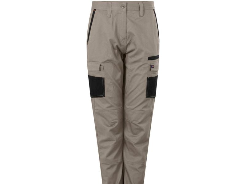 Size 12 Khaki Womens Cotton Stretch Cargo Pant