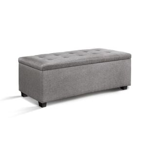 Artiss Ottoman Storage 97cm Light Grey