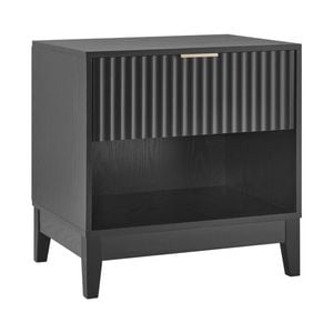 Adoria Bedside Unit Side Table 1 Drawer Black